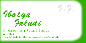ibolya faludi business card